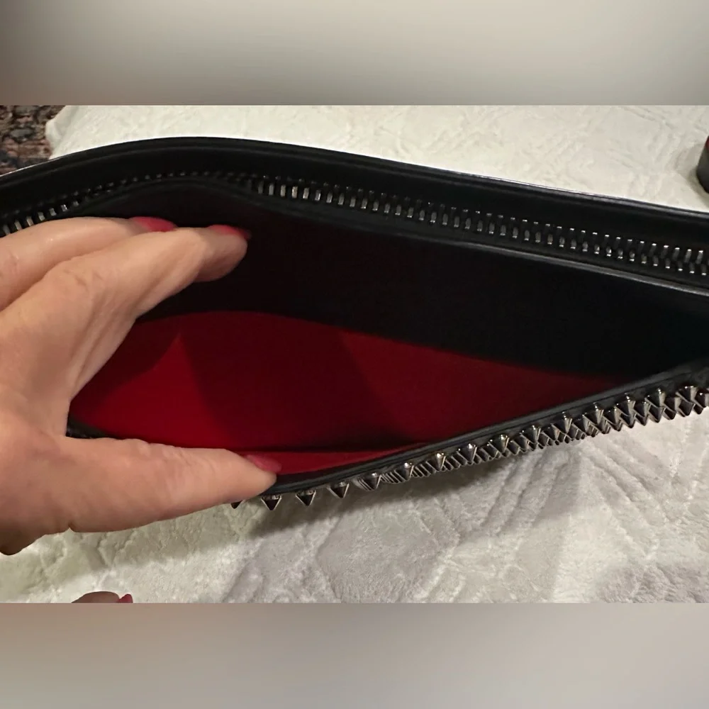 Christian Louboutin Studded Black Crossbody Bag clutch excellent condition - Picture 5 of 13